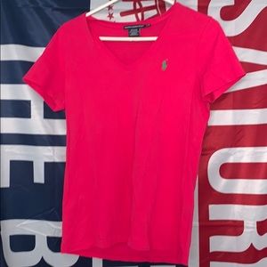 pink ralph lauren sport t-shirt